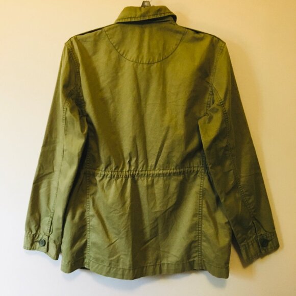 Army Green Cotton Military Utility Jacket - Picture 4 of 16